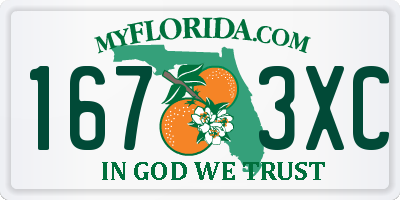 FL license plate 1673XC