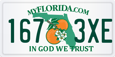 FL license plate 1673XE