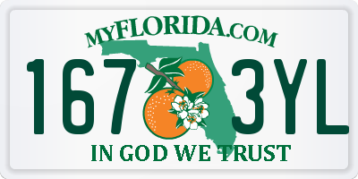FL license plate 1673YL