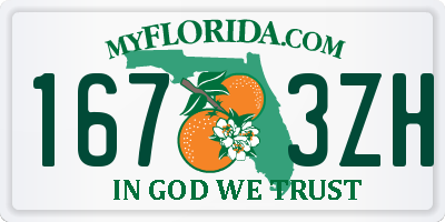 FL license plate 1673ZH