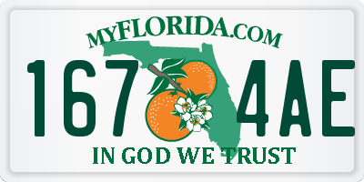 FL license plate 1674AE