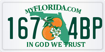 FL license plate 1674BP