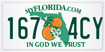 FL license plate 1674CY