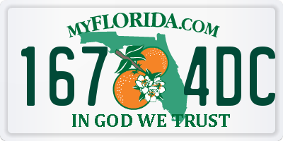 FL license plate 1674DC