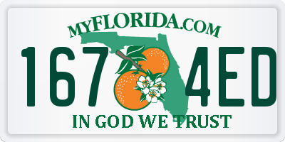 FL license plate 1674ED