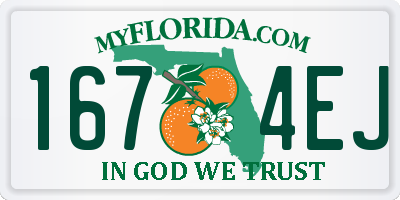 FL license plate 1674EJ