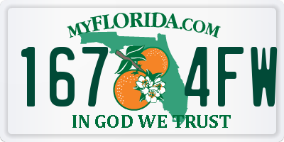 FL license plate 1674FW