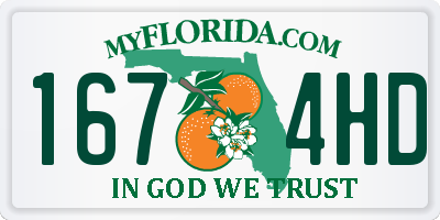FL license plate 1674HD