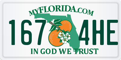 FL license plate 1674HE
