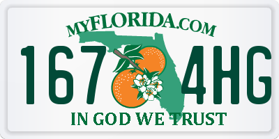 FL license plate 1674HG