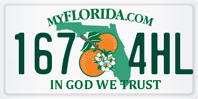 FL license plate 1674HL