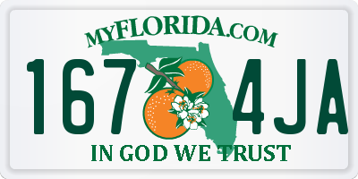 FL license plate 1674JA