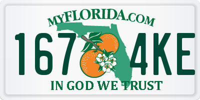 FL license plate 1674KE