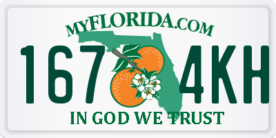 FL license plate 1674KH