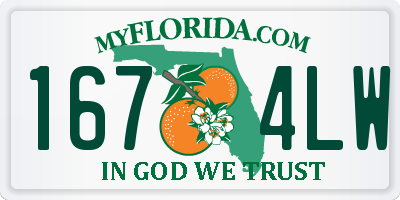 FL license plate 1674LW