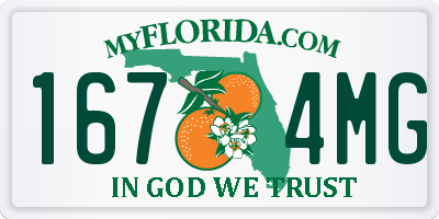 FL license plate 1674MG