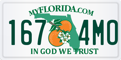 FL license plate 1674MO