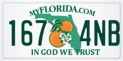 FL license plate 1674NB