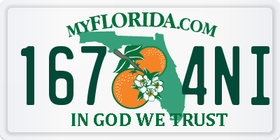 FL license plate 1674NI