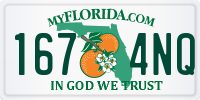 FL license plate 1674NQ