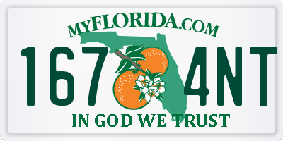 FL license plate 1674NT