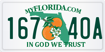 FL license plate 1674OA