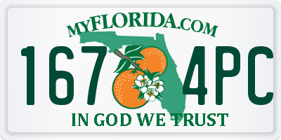 FL license plate 1674PC