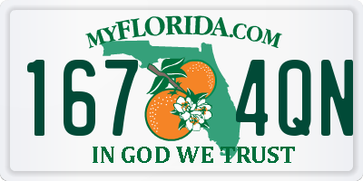 FL license plate 1674QN