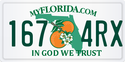 FL license plate 1674RX