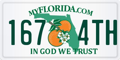 FL license plate 1674TH