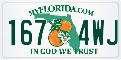 FL license plate 1674WJ