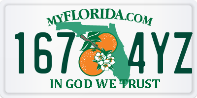 FL license plate 1674YZ