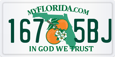 FL license plate 1675BJ