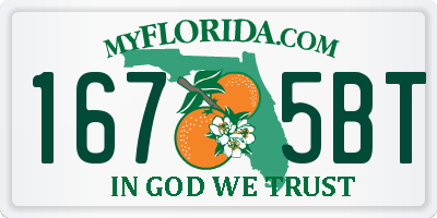 FL license plate 1675BT