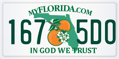 FL license plate 1675DO