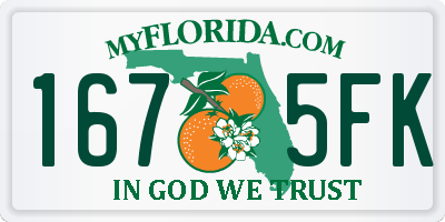 FL license plate 1675FK