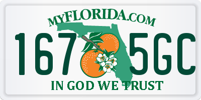 FL license plate 1675GC