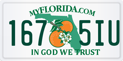 FL license plate 1675IU