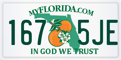 FL license plate 1675JE