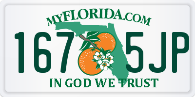 FL license plate 1675JP