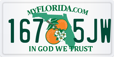 FL license plate 1675JW