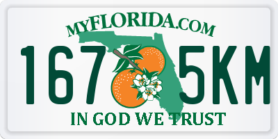 FL license plate 1675KM