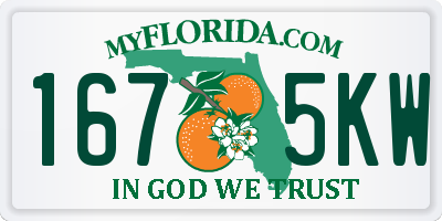 FL license plate 1675KW