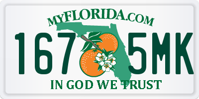 FL license plate 1675MK