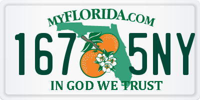 FL license plate 1675NY