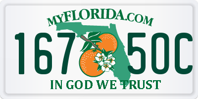 FL license plate 1675OC