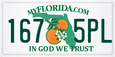 FL license plate 1675PL