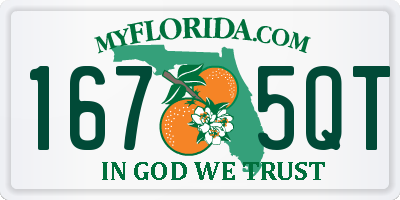 FL license plate 1675QT