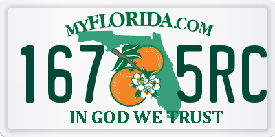 FL license plate 1675RC