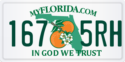 FL license plate 1675RH